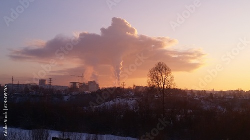 unusual cloud and orange decline