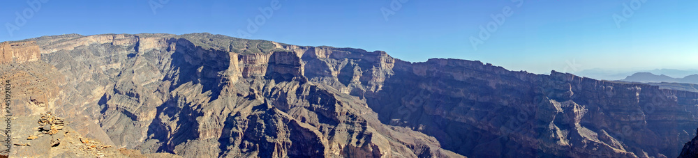 Panoramic view over Jebel Shams - Sultanate of Oman