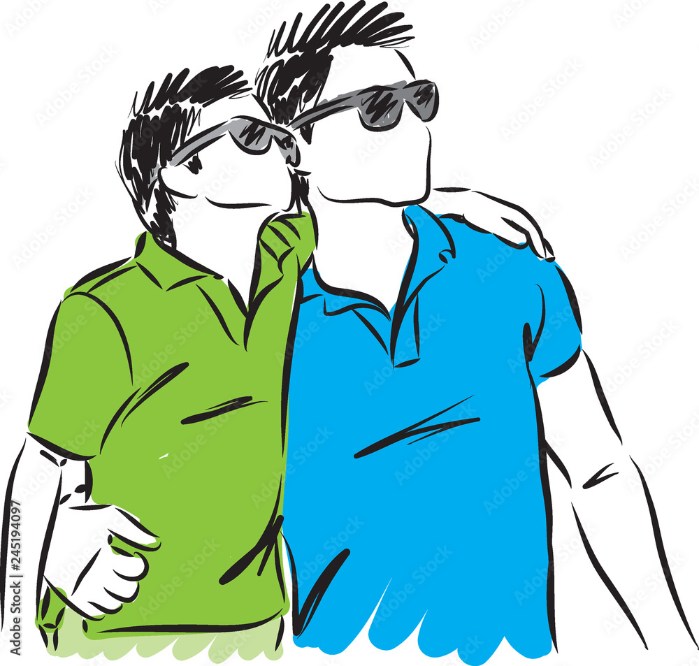 FATHER AND SON WITH SUNGLASSES vector illustration FATHER AND SON WITH SUNGLASSES vector illustration