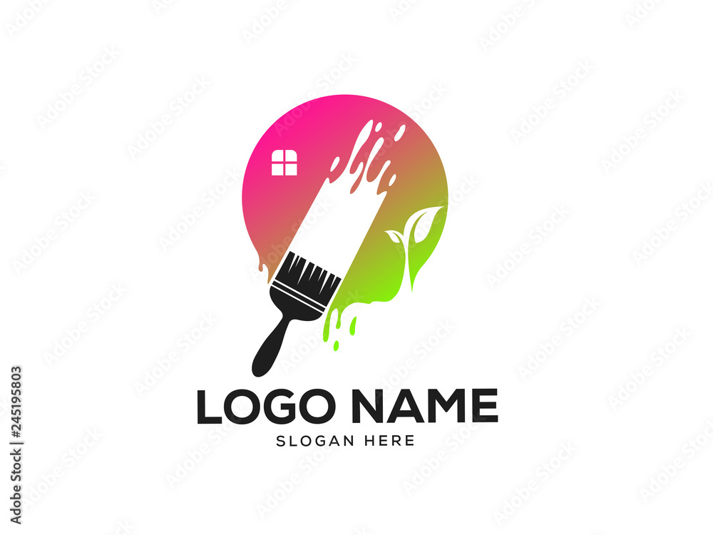 Paint Logo Template Vector, Splash Logo Designs Concept Paint Logo Template Vector, Splash Logo Designs Concept