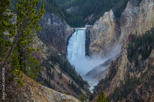 waterfall in yellowstone