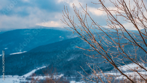 Beautiful winter view near the Brotjacklriegl summit-Langfurt-Bavarian Forest-Bavaria-Germany