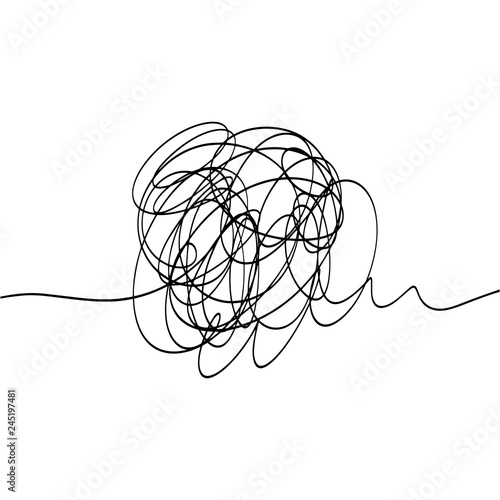 Hand drawn scribble vector sketch line object isolated on white background.