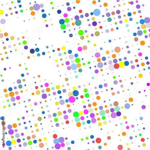  The bright colorful dots on a white background. 