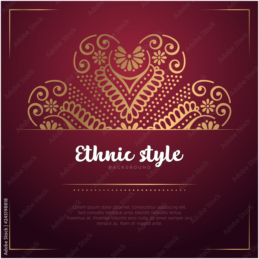 Gold background with mandala Gold background with mandala