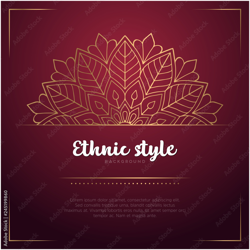 Gold background with mandala Gold background with mandala