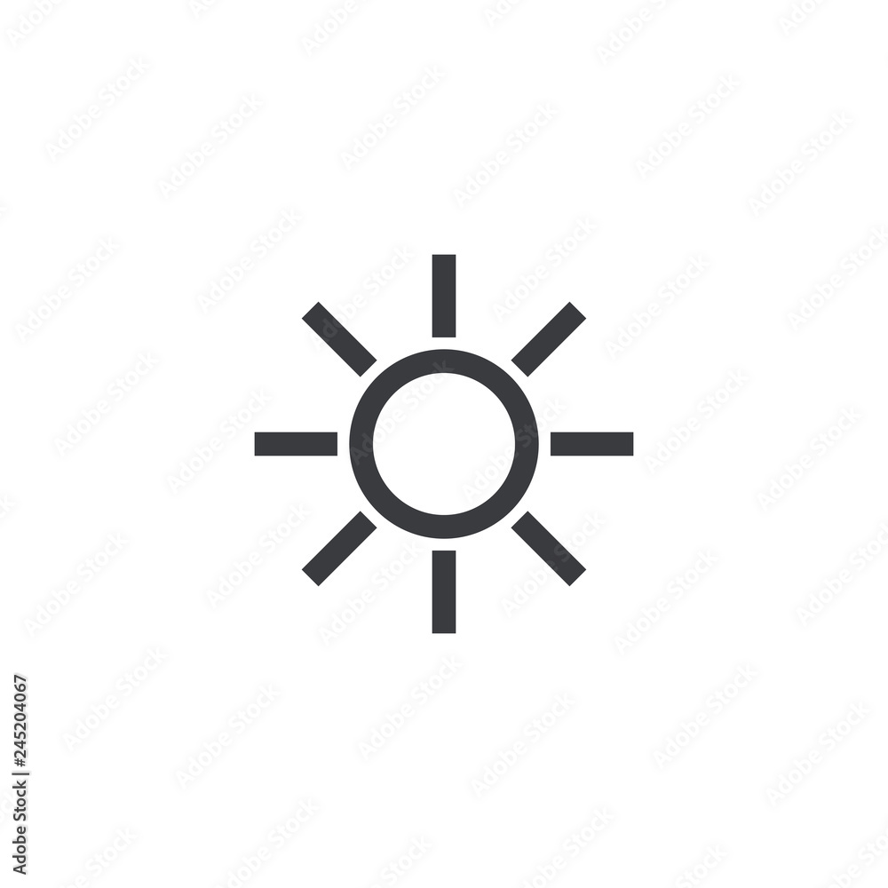 Sun icon. Vector icon. Sun symbol. Weather icon. Meteorology sign. Sun icon. Vector icon. Sun symbol. Weather icon. Meteorology sign.