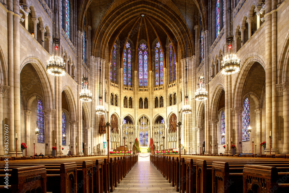 Gothic church interior Gothic church interior