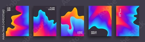 Set of Abstract Gradient Wavys. Modern Covers Template Design for Presentation, Magazines, Flyers, Social Media Templates. Vector EPS 10