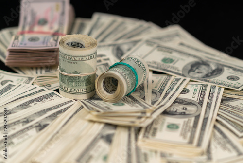 Financial or cash background with USD bills