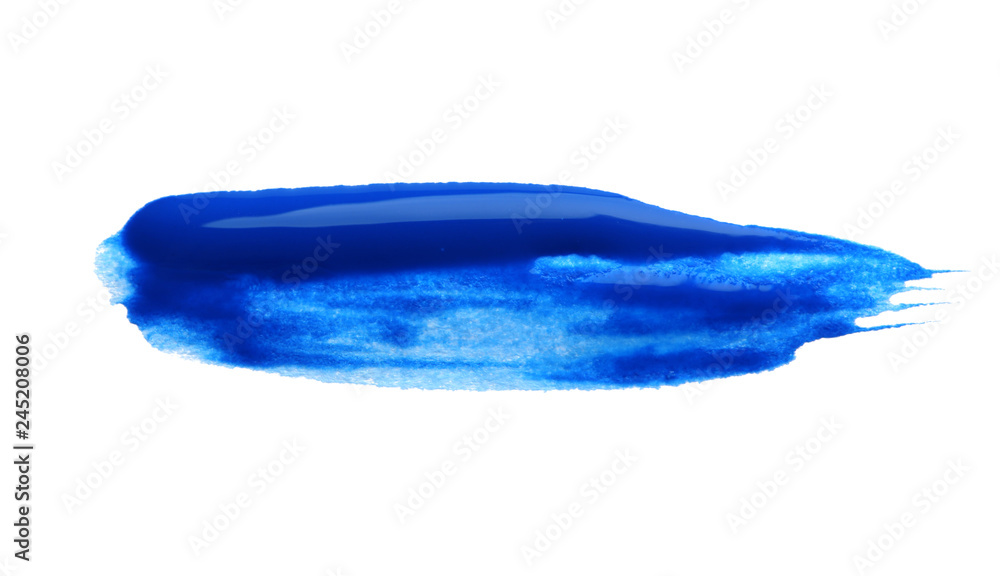 Abstract brushstroke of blue paint isolated on white Abstract brushstroke of blue paint isolated on white