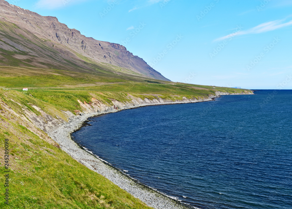 Skagafjordur western coastline in North of Iceland Skagafjordur western coastline in North of Iceland