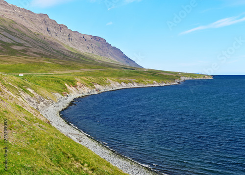 Skagafjordur western coastline in North of Iceland