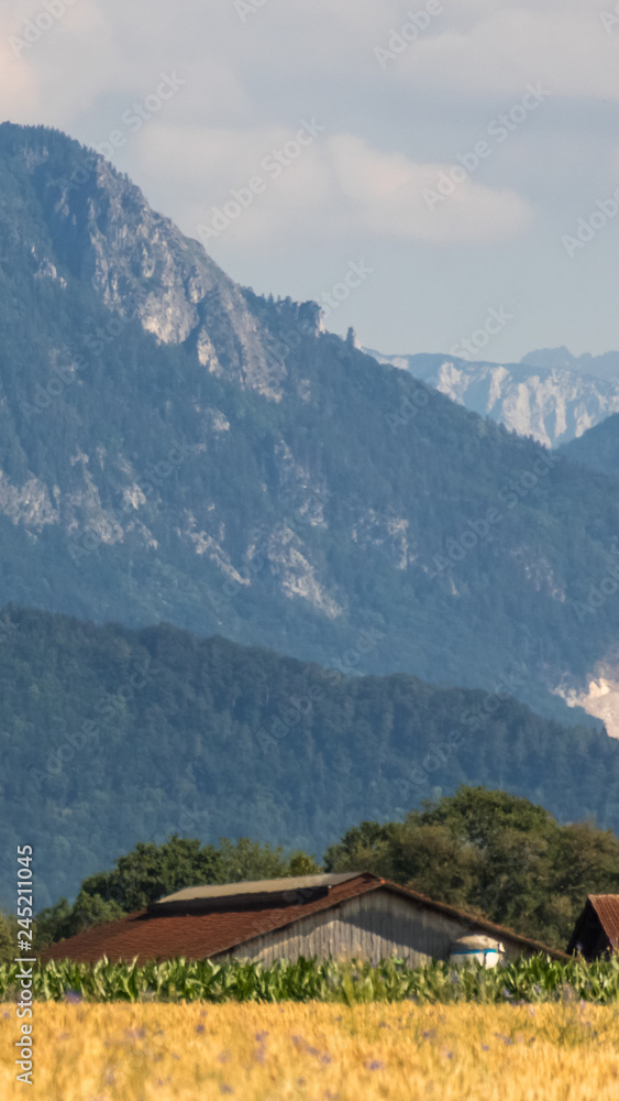 Smartphone HD wallpaper of beautiful alpine view near Rosenheim - Bavaria - Germany