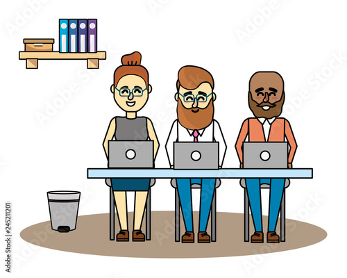 business coworkers cartoon