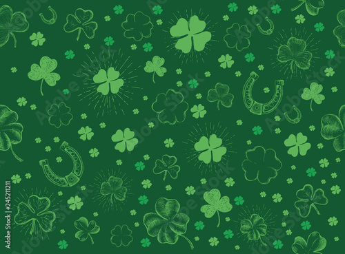 St. Patrick's Day set. Hand drawn illustrations