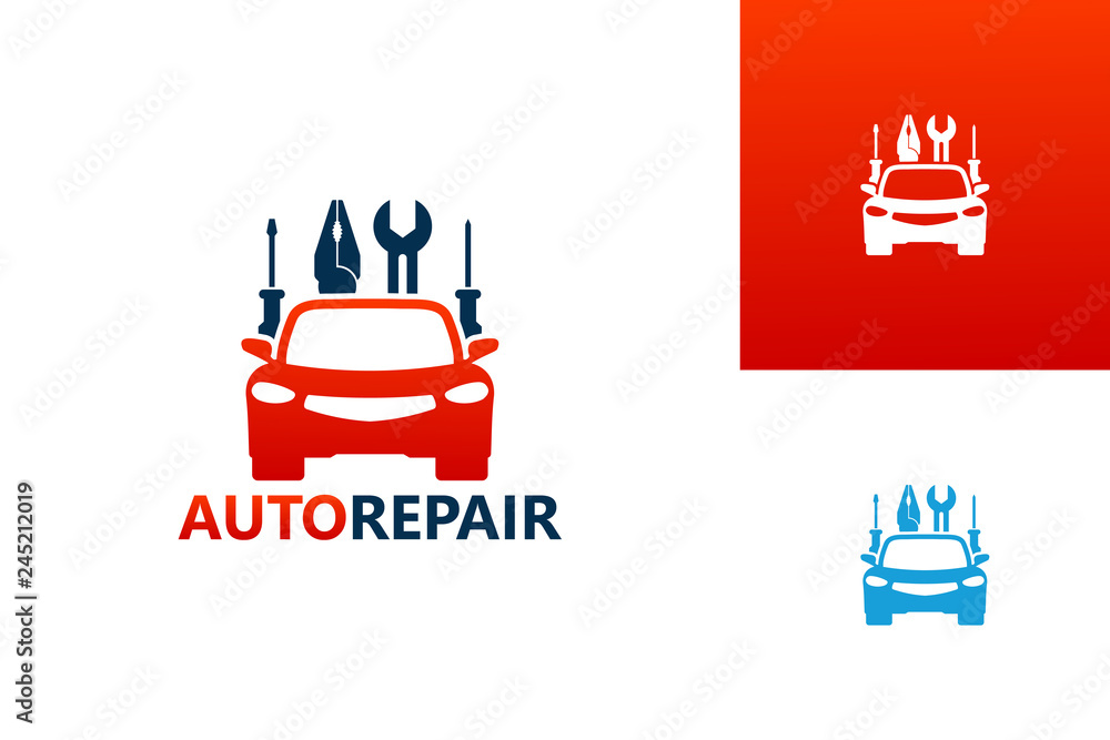 Automotive Repair Logo Template Design Vector, Emblem, Design Concept, Creative Symbol, Icon