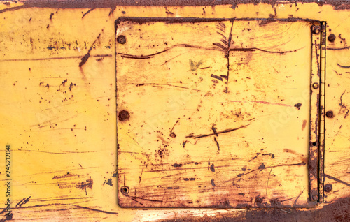 yellow rusty metal doors texture