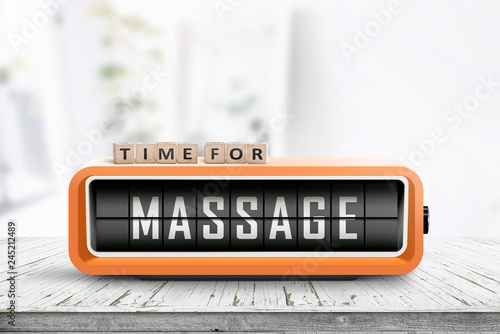Time for massage message on a retro clock