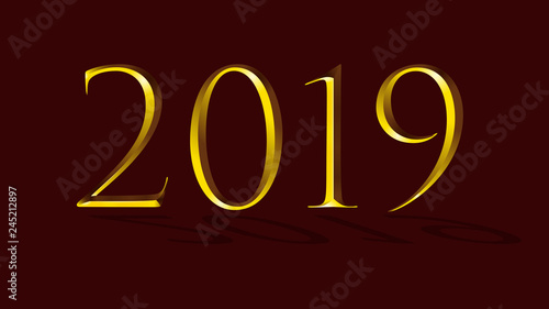 background with the inscription 2019 year