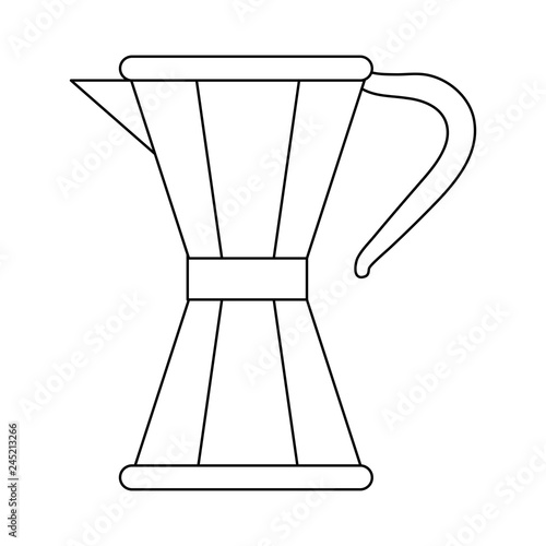 coffee maker moka in black and white