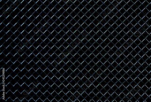 Texture metal grid on a black background