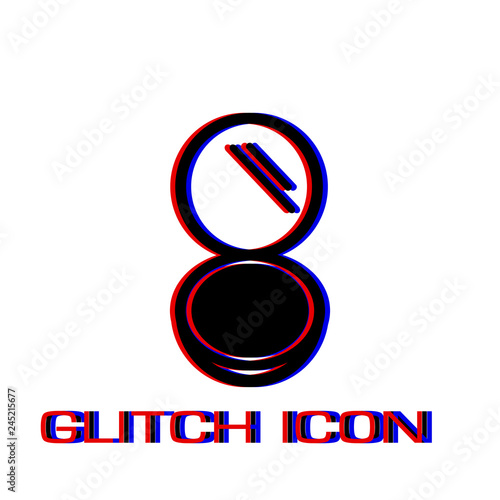 Open powder icon flat.