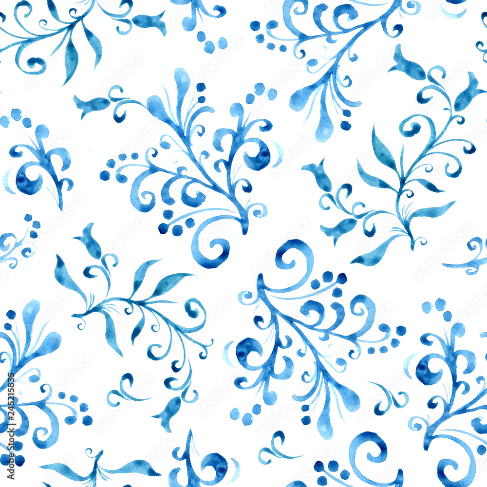 Floral seamless pattern with leaves and berries. Hand drawing. Background for title, image for blog, decoration. Design for wallpapers, textiles, fabrics. Floral seamless pattern with leaves and berries. Hand drawing. Background for title, image for blog, decoration. Design for wallpapers, textiles, fabrics.