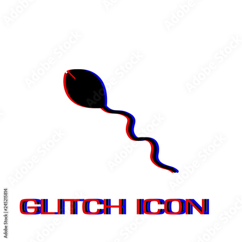 Sperm icon flat.
