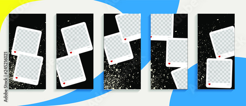 Editable trendy template for social networks. Vector illustration for social media.