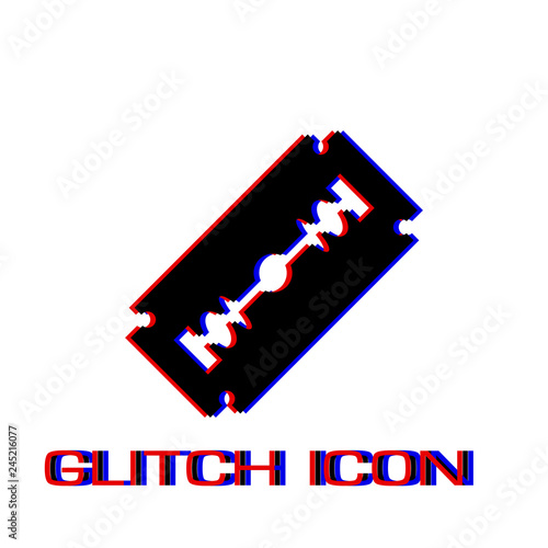 Blade razor icon flat.