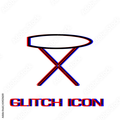 Ironing board icon flat.