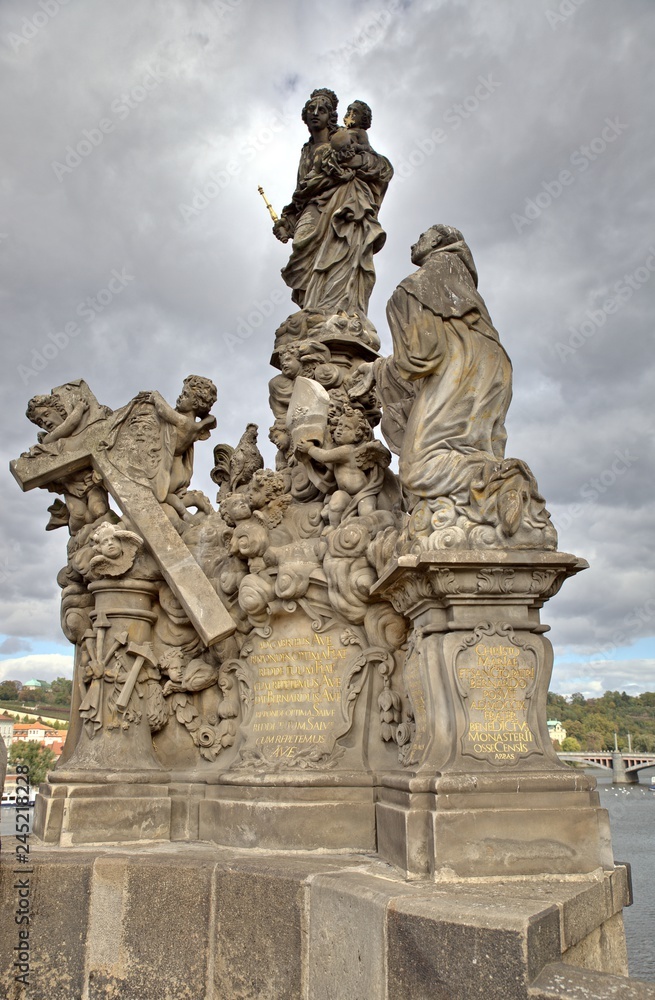 Karlsbrücke Prag, der heilige Bernhard