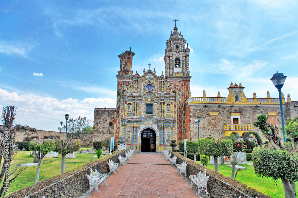 San Francisco Acatepec -  a church in Cholula, Puebla, Mexico.