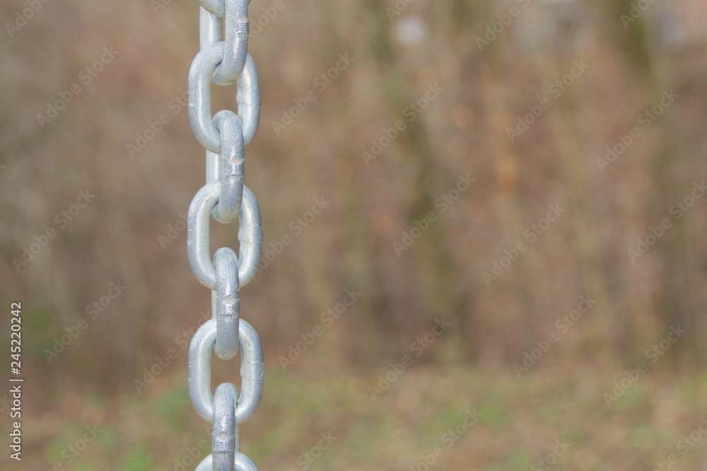 Close up of chain with copy space