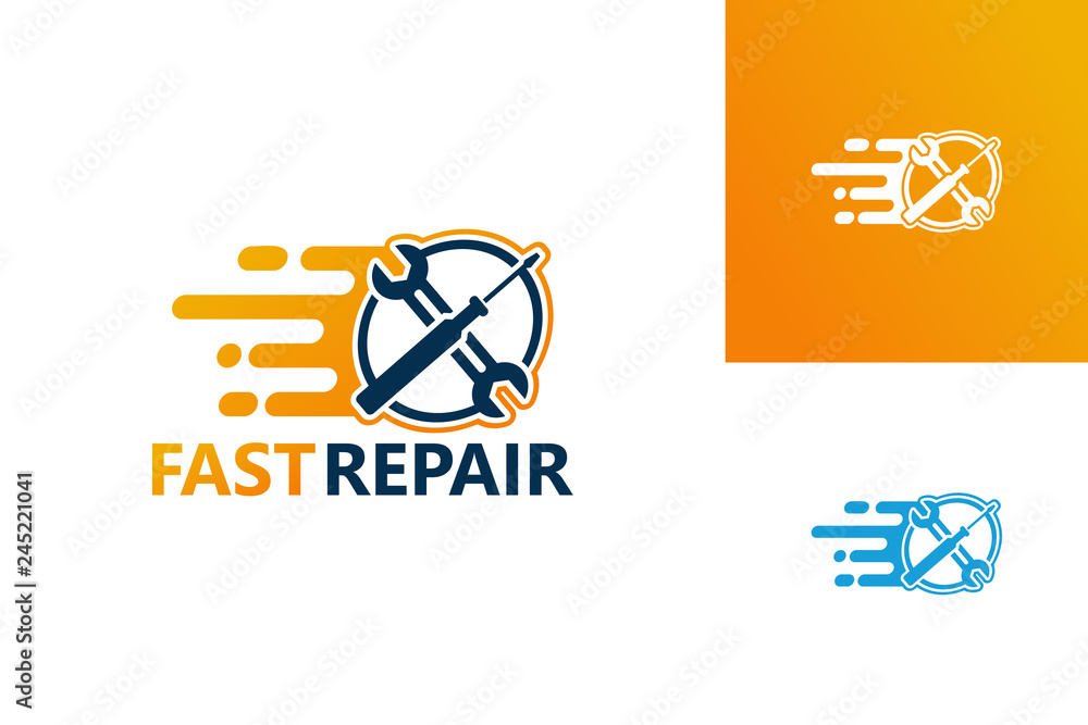 Fast Repair Logo Template Design Vector, Emblem, Design Concept, Creative Symbol, Icon Fast Repair Logo Template Design Vector, Emblem, Design Concept, Creative Symbol, Icon