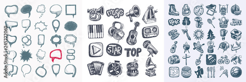 sketch doodle icon collection