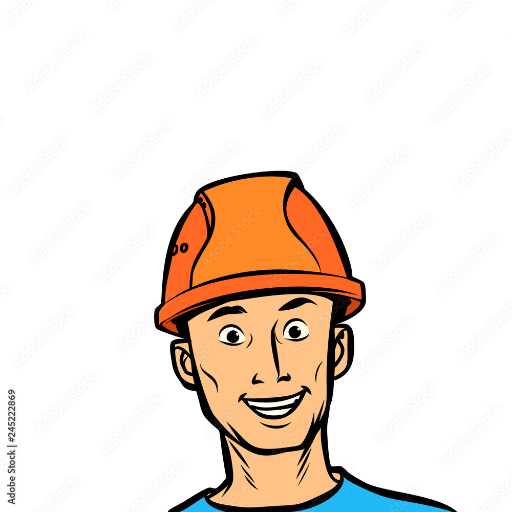 joyful man professional in a helmet joyful man professional in a helmet