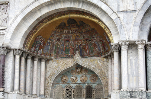 Saint Mark cathedral on the Mark square in Venice Italy. Details. Saint Marco Cathedral. Basilica San Marco. Markusdom. St Mark's Basilica. Saint Marco Cathedral.