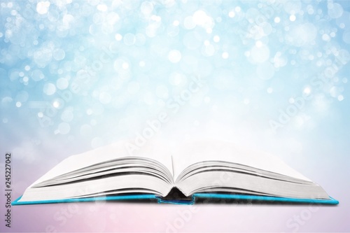 Opened book on white background.Opened book on white background.