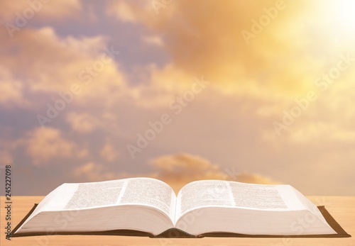 Holy Bible  book on  background