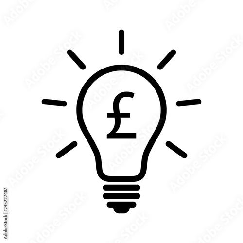 Lightbulb with pound symbol