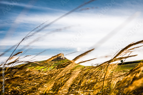 landscape with hills and blue sky