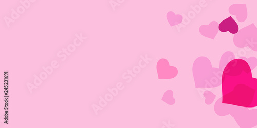 Pink heart confetti
