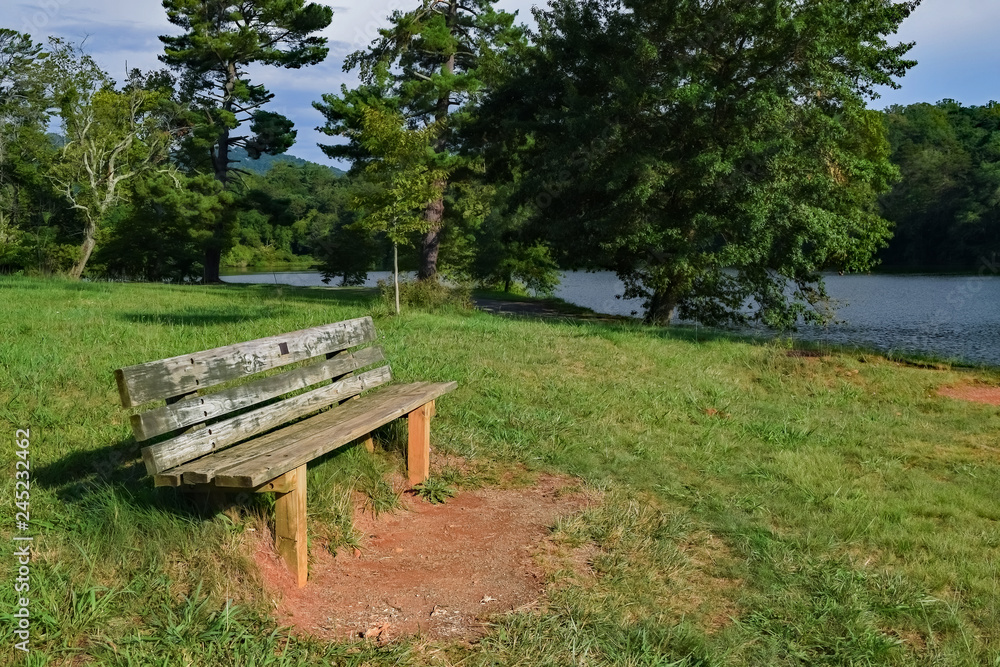 Lonely Bench by the Lake Lonely Bench by the Lake