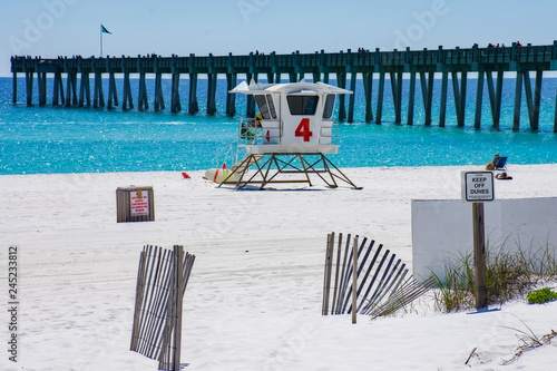 Pensecola Beach Lifeguard Tower