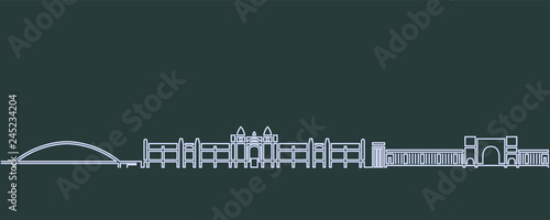 Novosibirsk Single Line Skyline