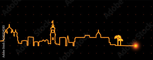 Nice Light Streak Skyline