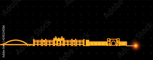 Novosibirsk Light Streak Skyline