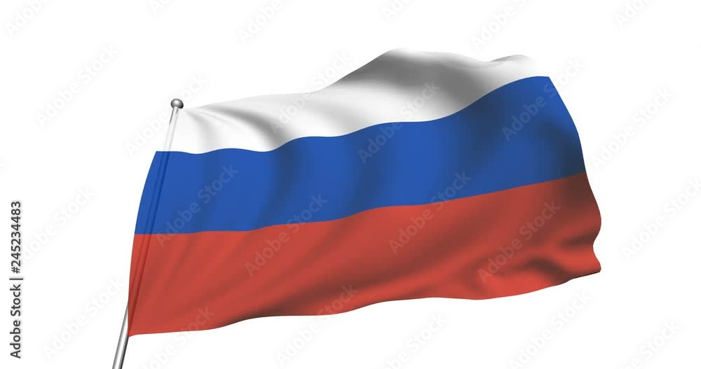 Russian flag with fabric structure in the wind, with an alpha channel (semi-transparent, loopable) Russian flag with fabric structure in the wind, with an alpha channel (semi-transparent, loopable)